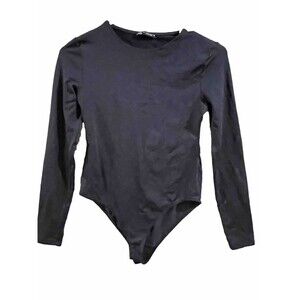 Zara Bodysuit Black long sleeve Lightweight Size M
